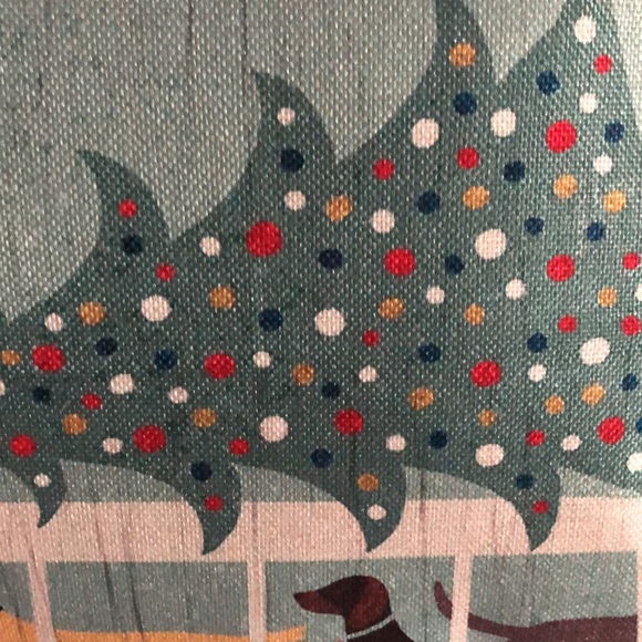 Deck the Halls Christmas holiday throw accent pillow cushion NWOT 17.5 inches - Picture 3 of 5